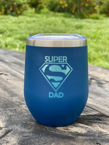 Super Dad 250ml Powder Coated Stainless Steel Tumbler Cup