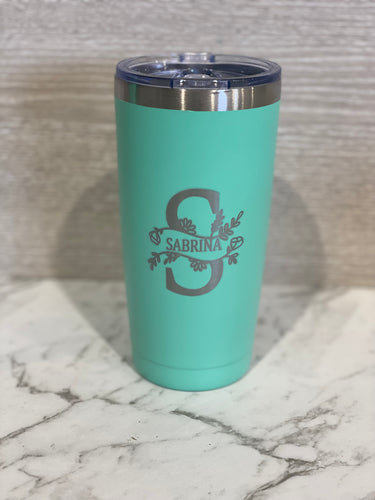 Personalised *Name* 500ml Powder Coated Stainless Steel Tumbler Cup
