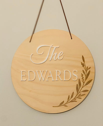 The *SURNAME* Hanging Plaque
