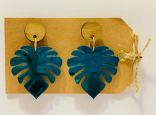 Large Monstera Leaf Earrings