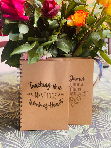 A5 Teaching is a Work of Heart Notebook