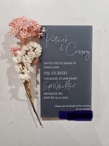 Acrylic Wedding Invitations