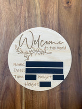 Baby Announcement Plaque! Welcome to the World