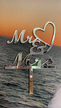 Mr & Mrs Cake Topper with heart