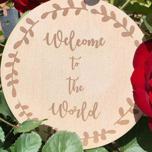 Welcome to the world plaque