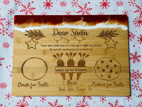 Santa Treat Board - with Resin