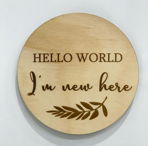 Hello World, I’m new here plaque